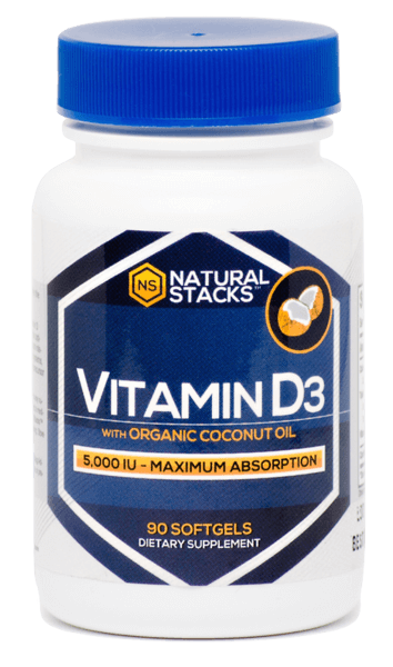 vitamin d3 with organic coconut oil - natural stacks nootropics